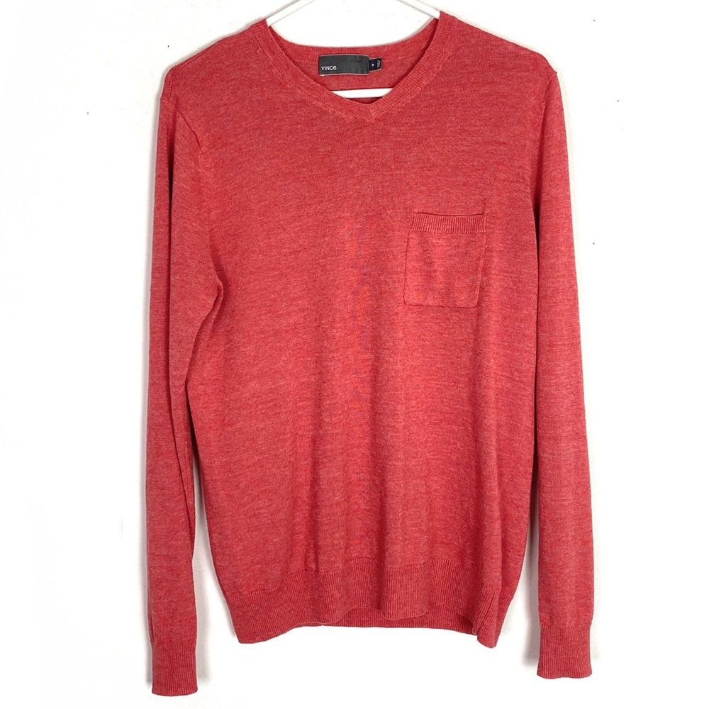 Vince Mens Linen Light Weight Pullover Sweater M